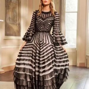 Needle & Thread - La Vie En Rose dress in tulle Size Uk 10/ Us 4